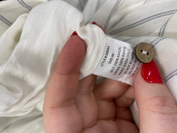 Boho Grade & Gather Ivory Layered Midi Skirt UK M JM182