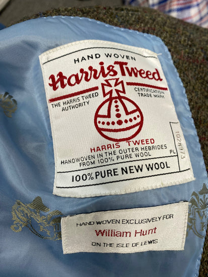 Fabulous Harris Tweed for William Hunt Blazer 42R Brown & Green Shooting country tweed JM182