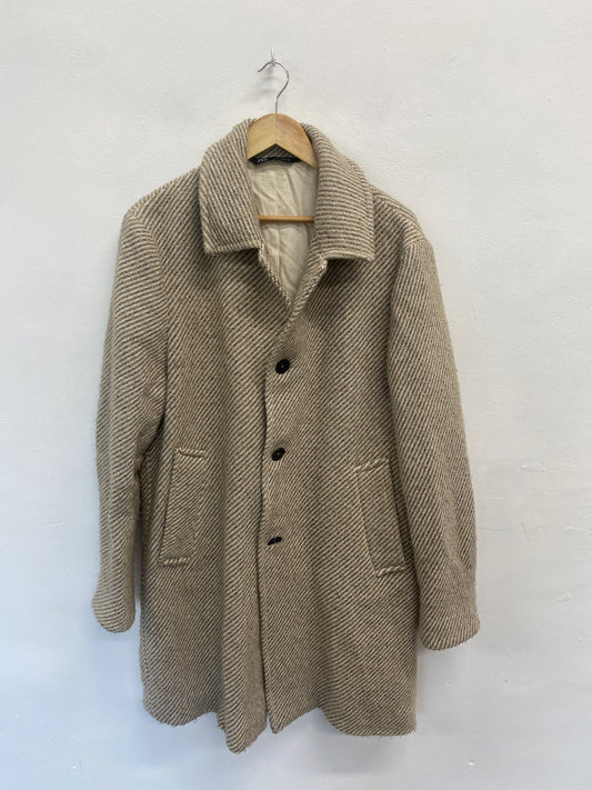 Fabulous Zara Coat UK L Beige Peacoat overcoat KS002