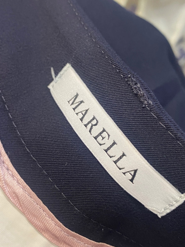 Fabulous Marella Pencil Skirt UK12 Navy Blue max mara office RR001
