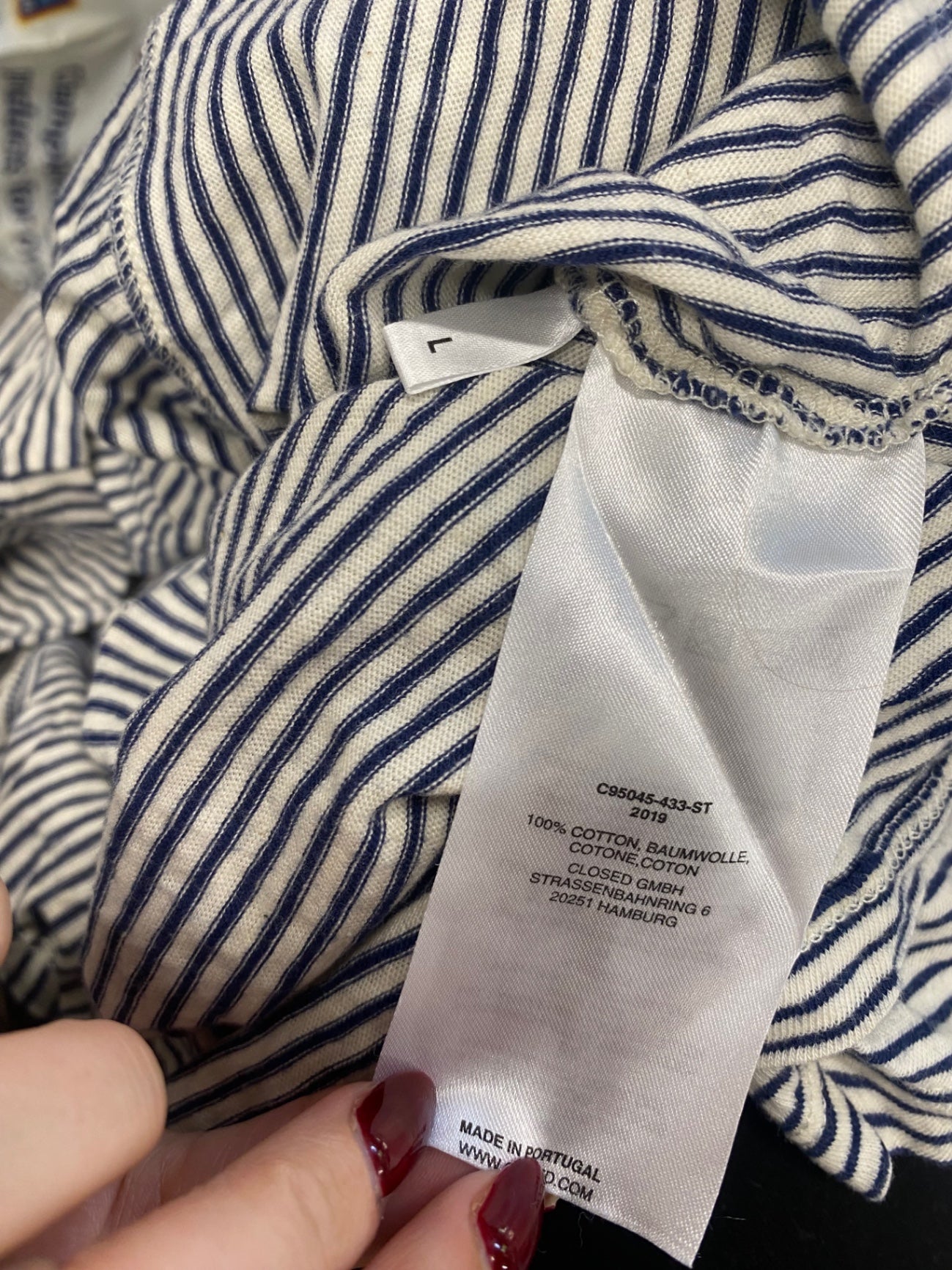 Fabulous Closed Top UK L White navy lightweight summer CM007