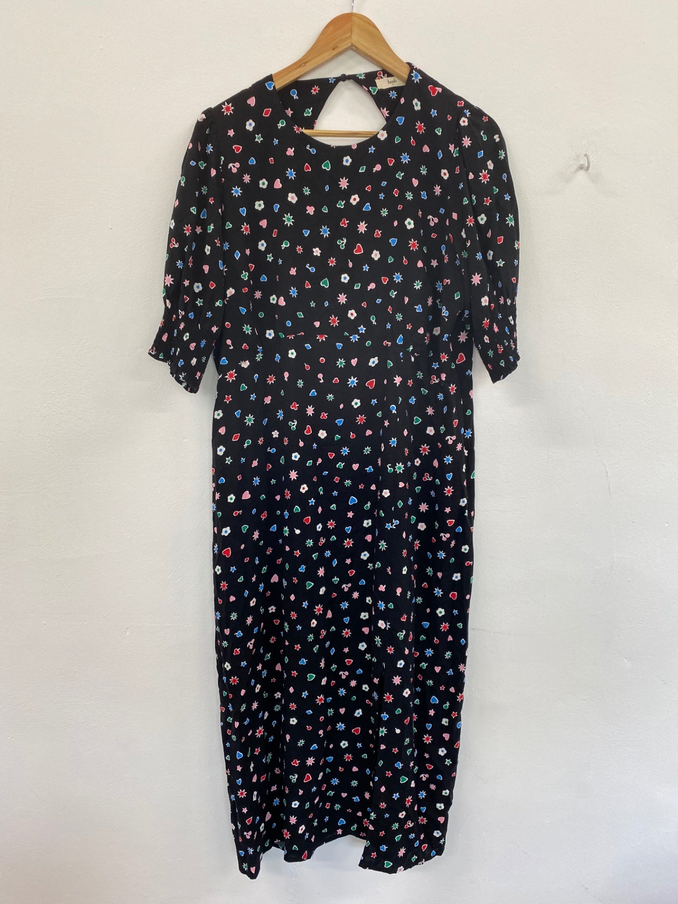 Fabulous Hush Rianna Tea Black Mix Midi Dress UK16 CM007