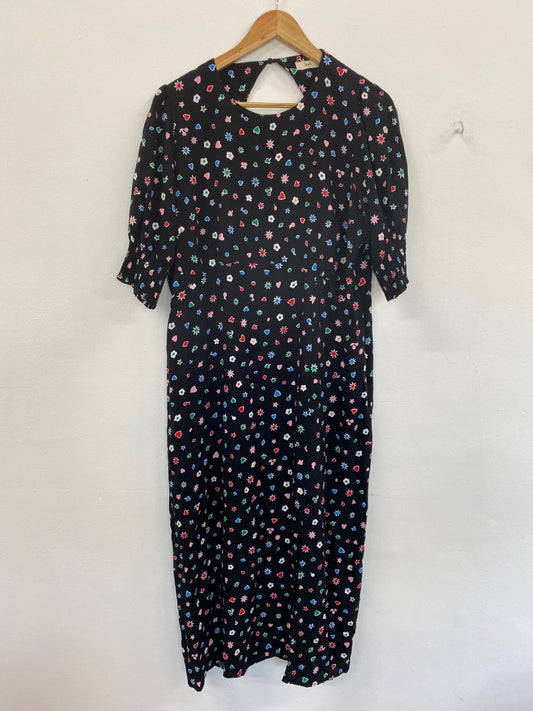 Fabulous Hush Rianna Tea Black Mix Midi Dress UK16 CM007