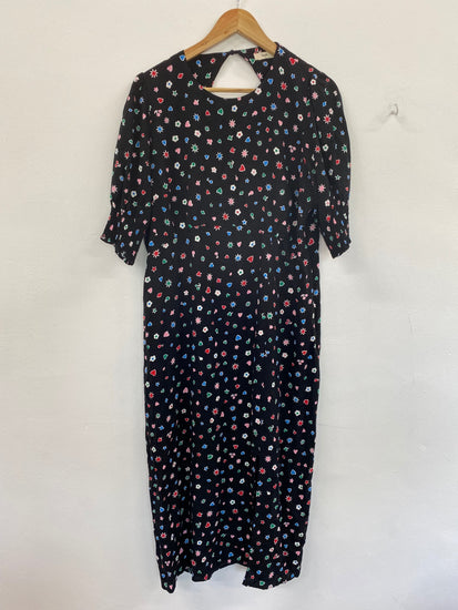 Fabulous Hush Rianna Tea Black Mix Midi Dress UK16 CM007