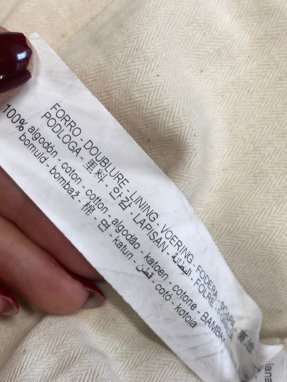 Fabulous Zara Coat UK L Beige Peacoat overcoat KS002