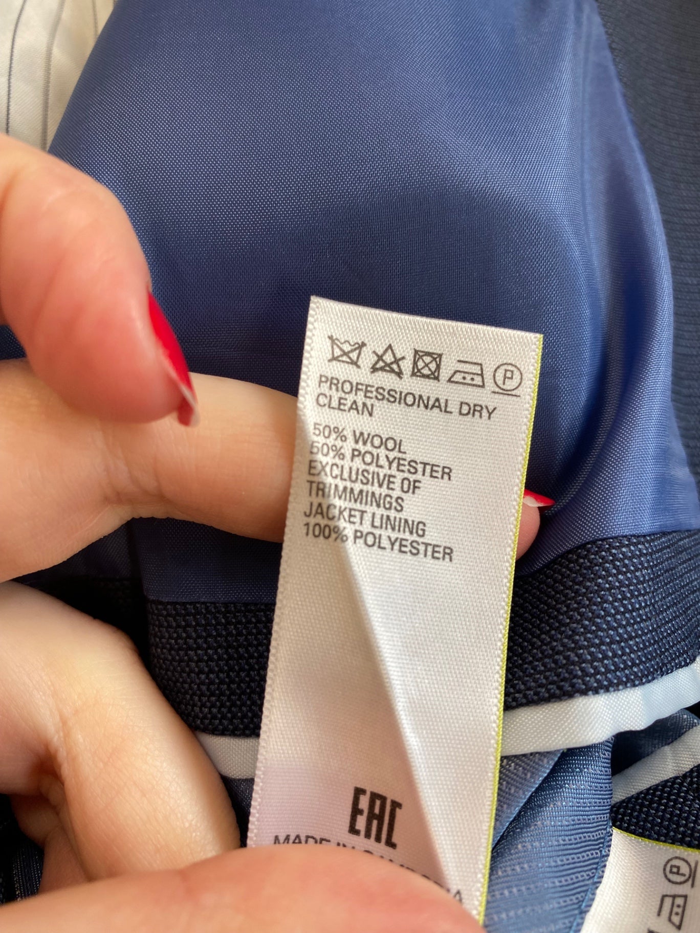 Classic M&S Navy Performance Slim Suit 42L/W36” L33” KS002