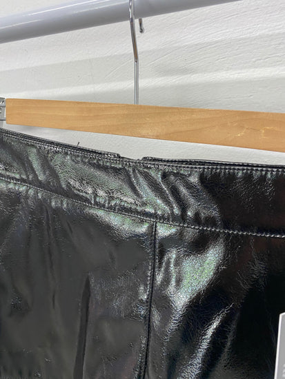 Fabulous MINT VELVET patent mini classic Skirt Uk14 Black new CM007