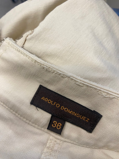 Fabulous Adolfo Dominguez Skirt UK8 Beige cargo style midi JB006