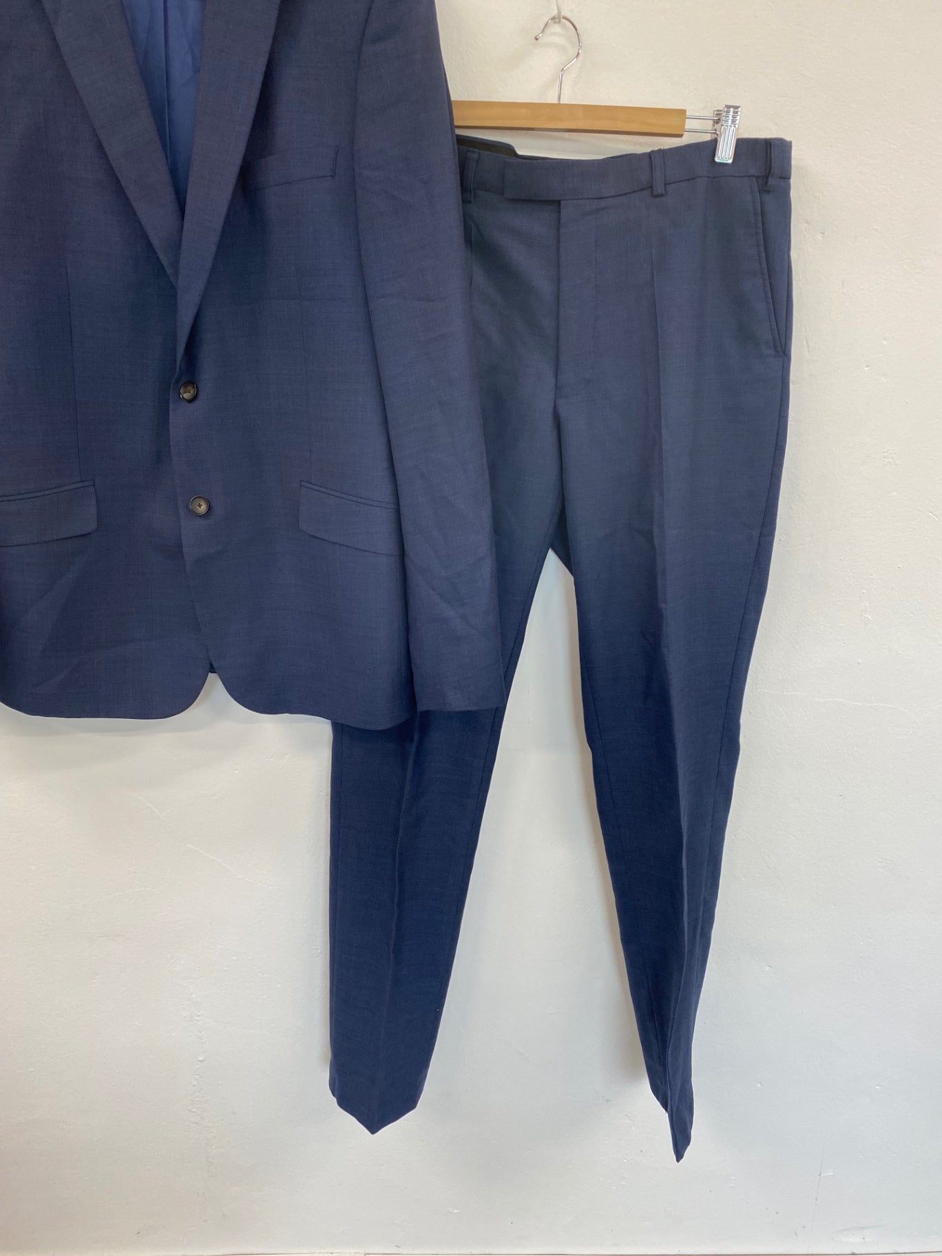 Classic M&S Navy Performance Slim Suit 42L/W36” L33” KS002