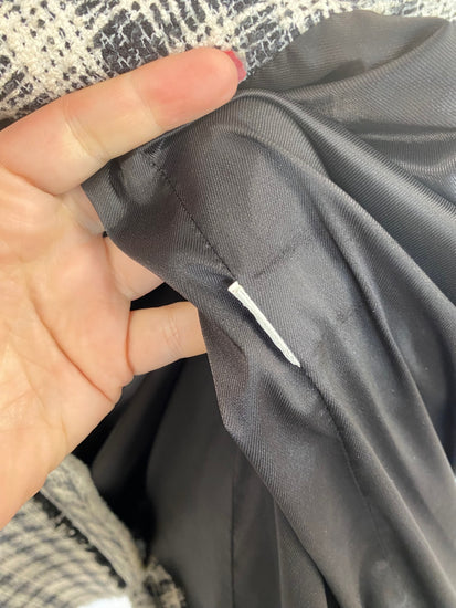 Fabulous Zara Check Structured Weave Cardigan UK L RR001