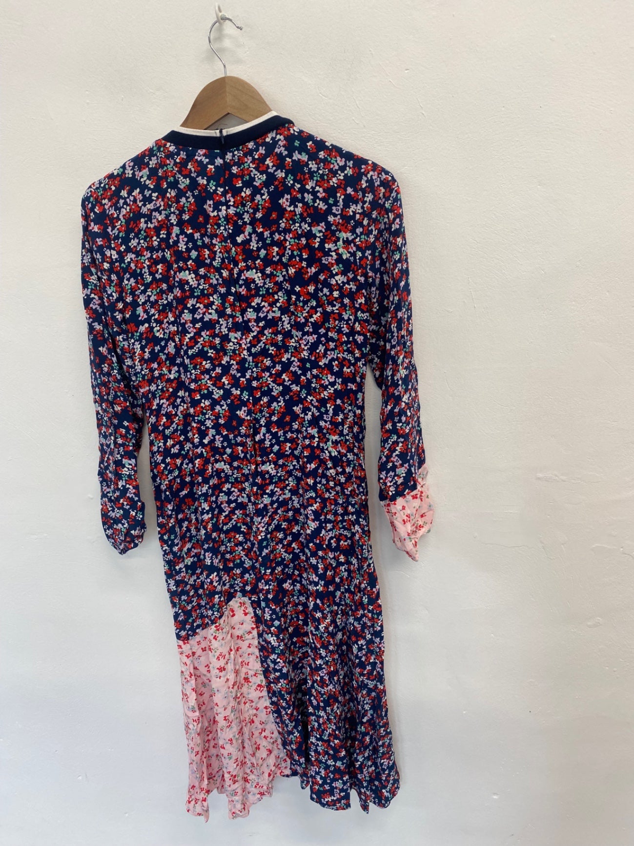 Fabulous Oliver Bonas Dress UK10 Navy pink Summer floral AM013