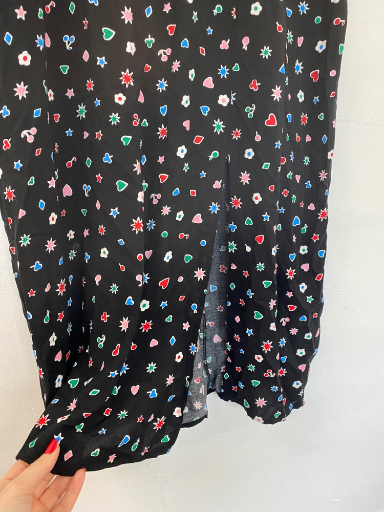 Fabulous Hush Rianna Tea Black Mix Midi Dress UK16 CM007