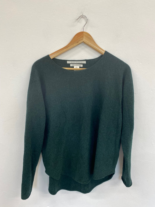 Fabulous Max Studio Bottle Green Cashmere Jumper UK L CM007