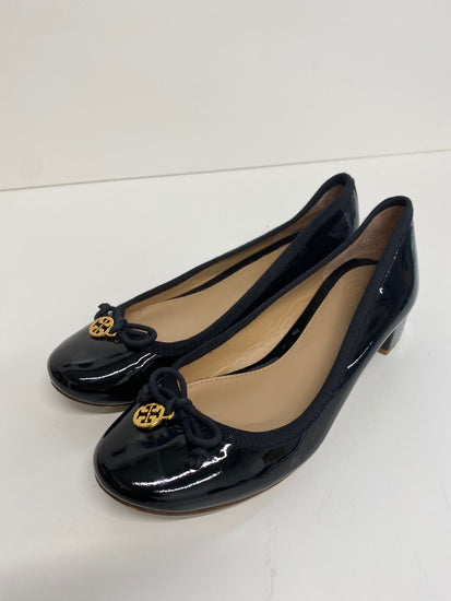 Fabulous Tory Burch patent Bow small heel Pumps UK3 Black RR001