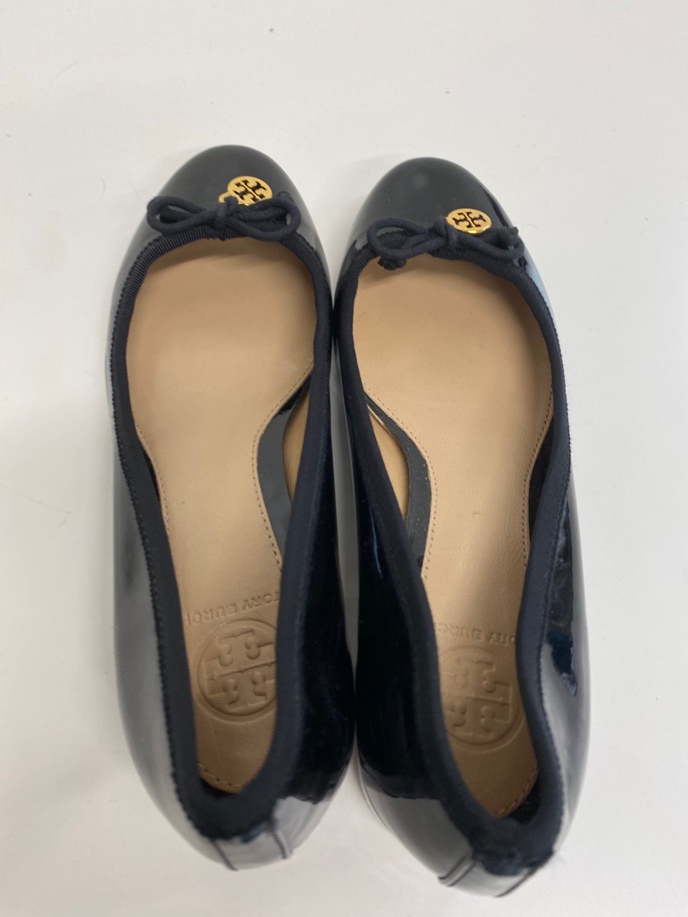 Fabulous Tory Burch patent Bow small heel Pumps UK3 Black RR001