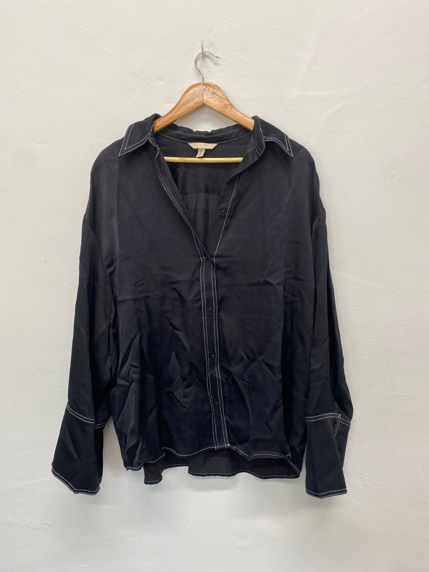 Fabulous H&M oversized Huge kimono Shirt UK S Black CM007