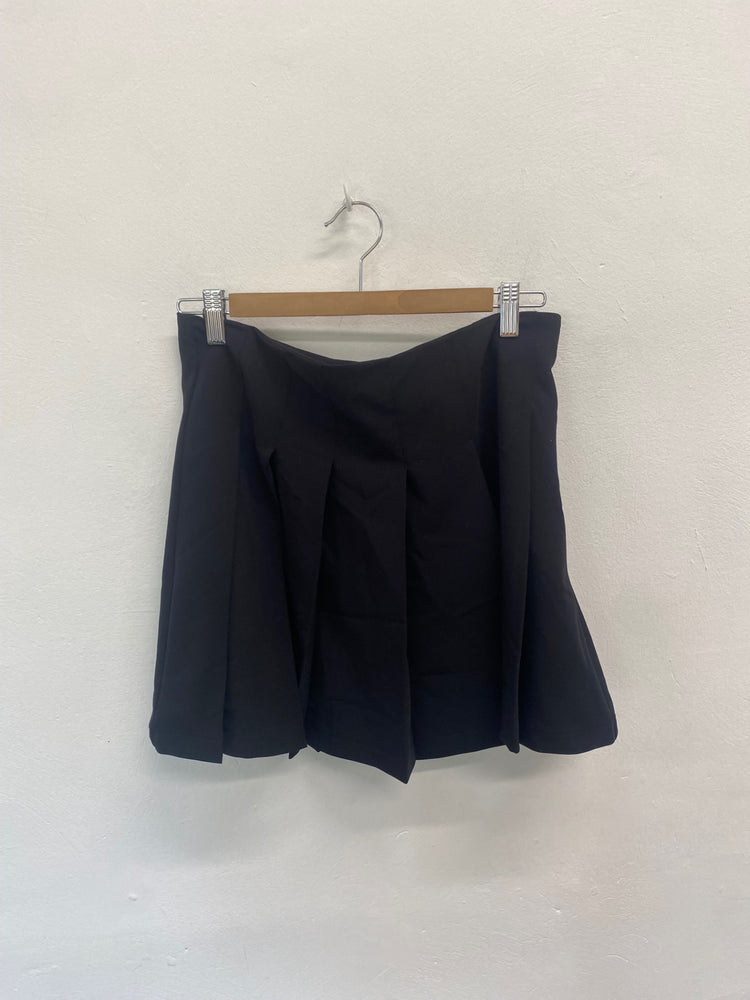 Fabulous River Island Mini Skirt UK12 Black y2k KS002