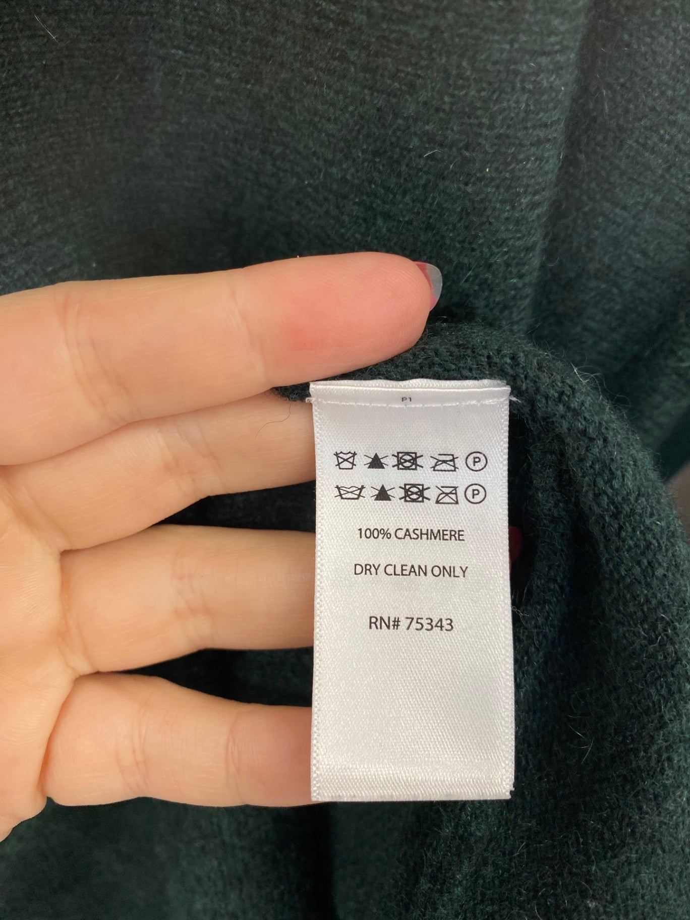 Fabulous Max Studio Bottle Green Cashmere Jumper UK L CM007