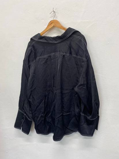 Fabulous H&M oversized Huge kimono Shirt UK S Black CM007