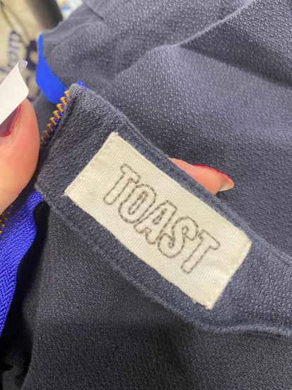 Fabulous Toast Dress Uk14 Navy midi formal NR002