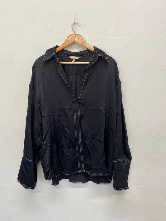 Fabulous H&M oversized Huge kimono Shirt UK S Black CM007