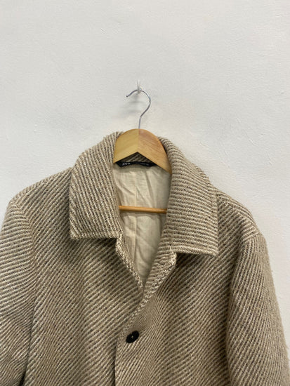 Fabulous Zara Coat UK L Beige Peacoat overcoat KS002