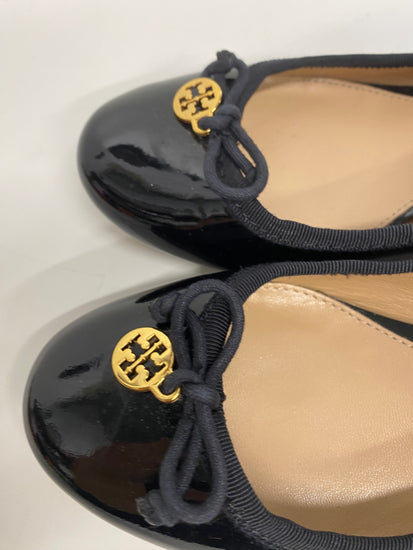 Fabulous Tory Burch patent Bow small heel Pumps UK3 Black RR001