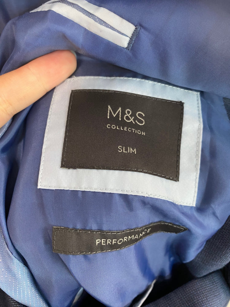 Classic M&S Navy Performance Slim Suit 42L/W36” L33” KS002
