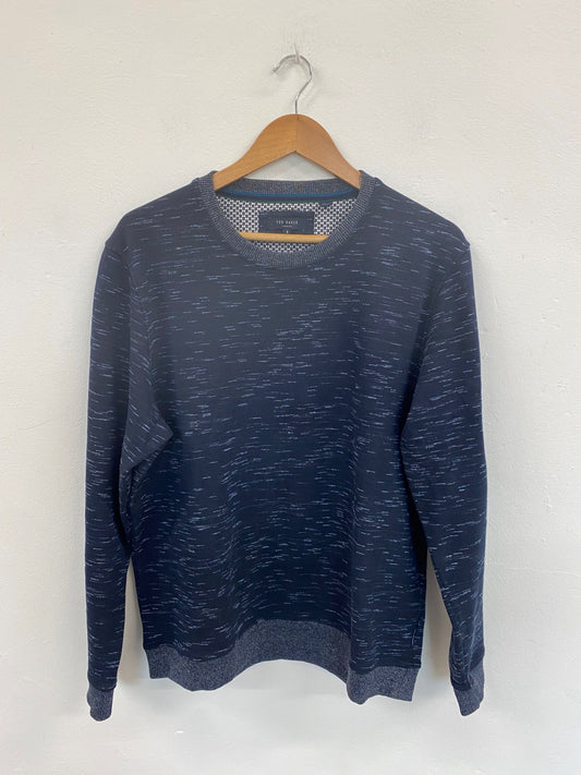 Fabulous Ted Baker Navy Marl Sweatshirt UK XL RR001