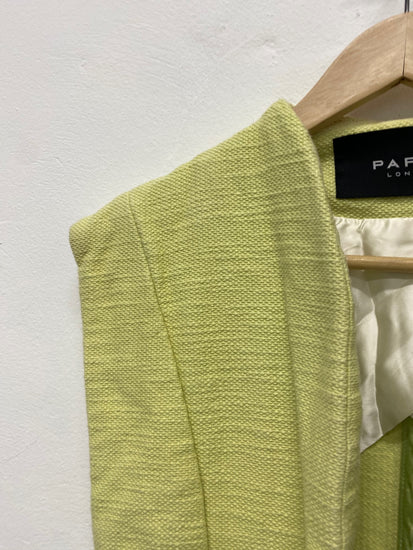 Fabulous PAPER LONDON Longline waistcoat  UkS Light Green textured AM013