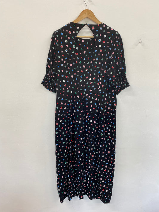 Fabulous Hush Rianna Tea Black Mix Midi Dress UK16 CM007