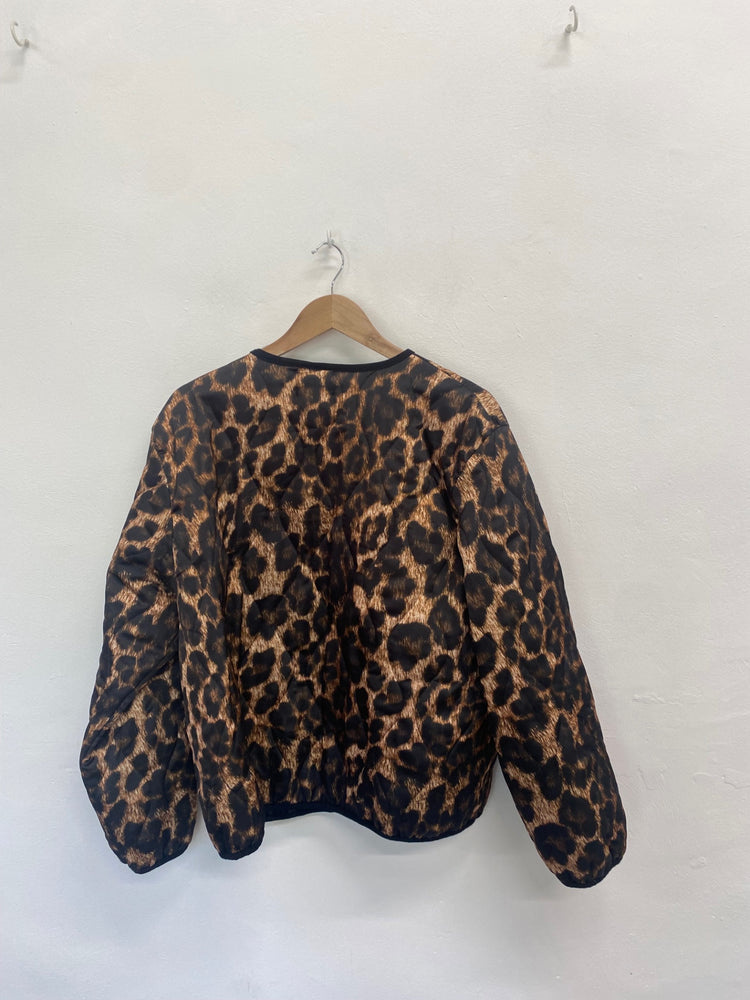 Fabulous TENDENZE Quilted jacket UK M/L Leopard Print CM007