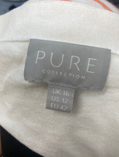 Fabulous Pure Collection Cardigan UK16 Orange striped FK116