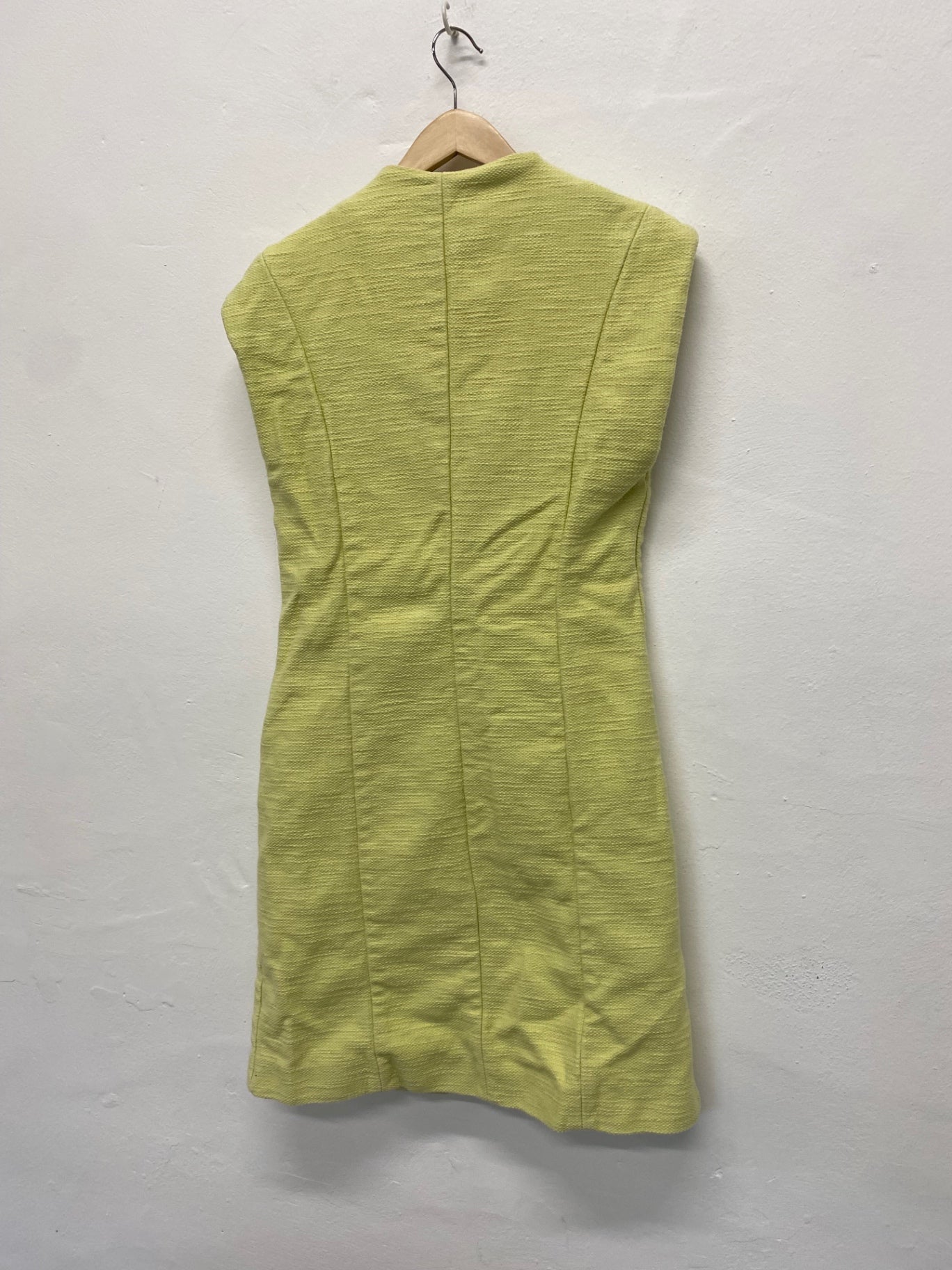 Fabulous PAPER LONDON Longline waistcoat  UkS Light Green textured AM013