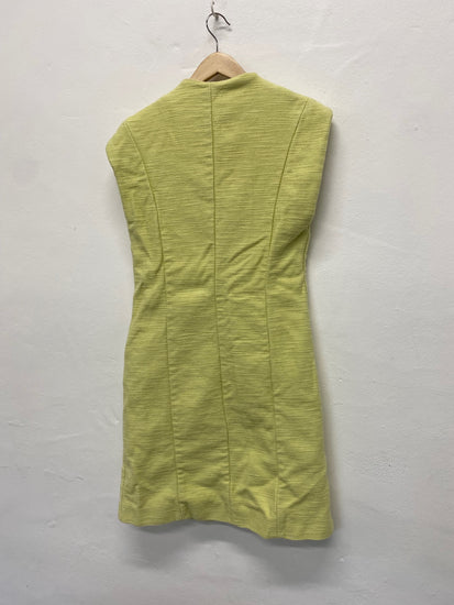 Fabulous PAPER LONDON Longline waistcoat  UkS Light Green textured AM013