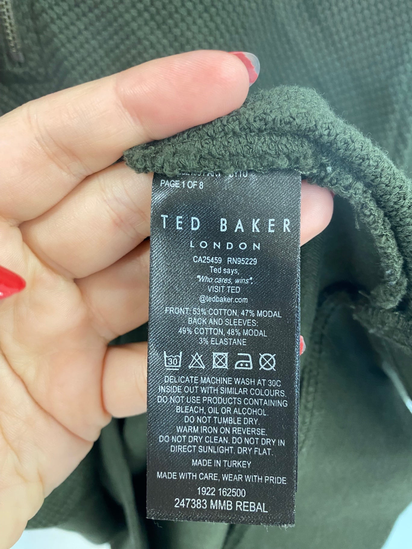 Classic Ted Baker Forest Green Sweater UK L KS002