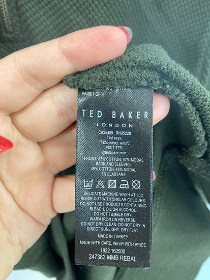 Classic Ted Baker Forest Green Sweater UK L KS002