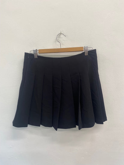 Fabulous River Island Mini Skirt UK12 Black y2k KS002