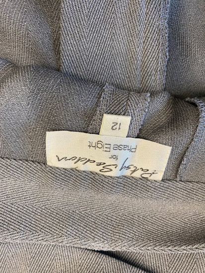 Fabulous Patsy Seddon Phase Eight vintage Y2K Suit UK10 Jacket uk12 trousers Grey BT001