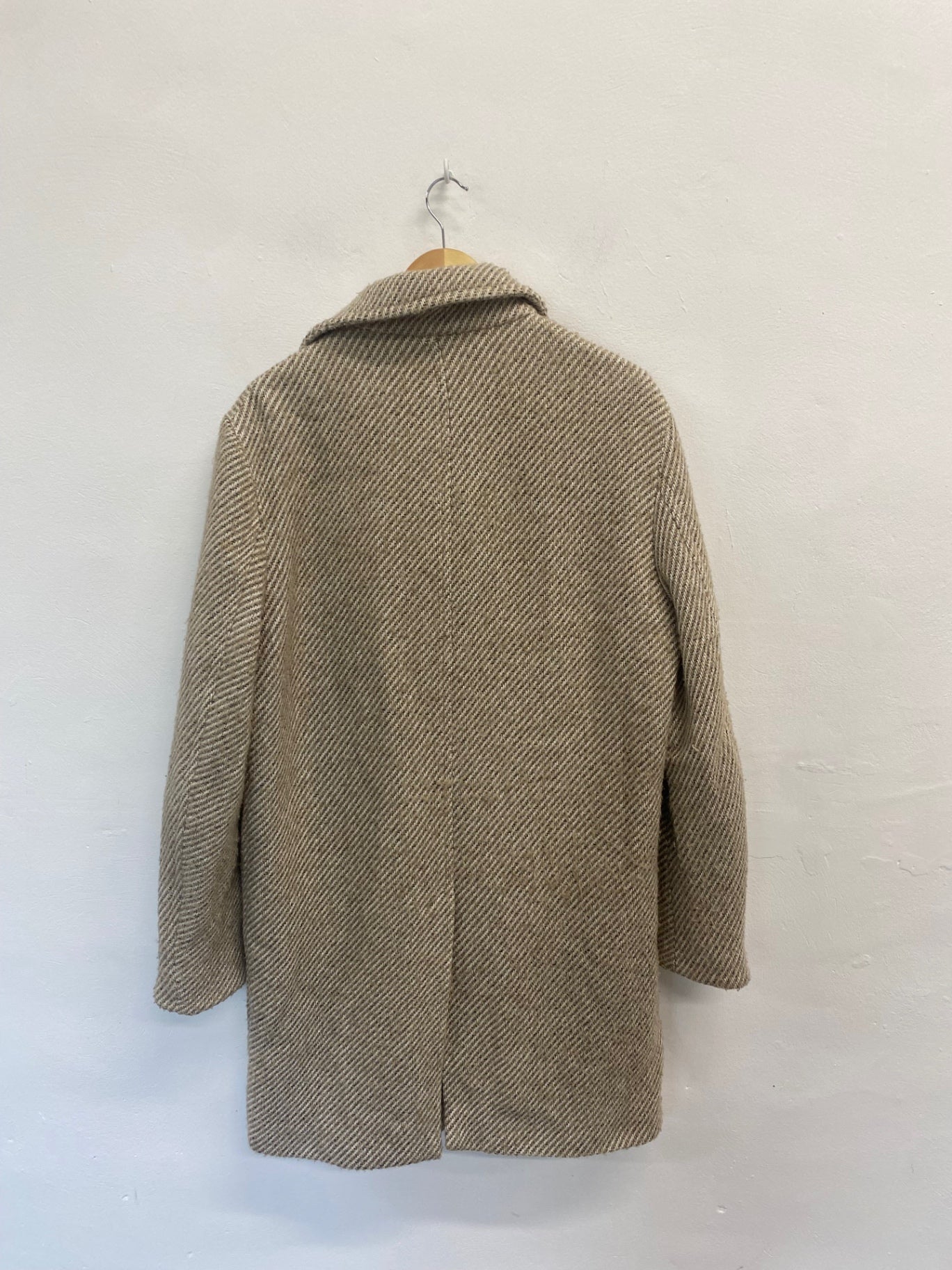 Fabulous Zara Coat UK L Beige Peacoat overcoat KS002