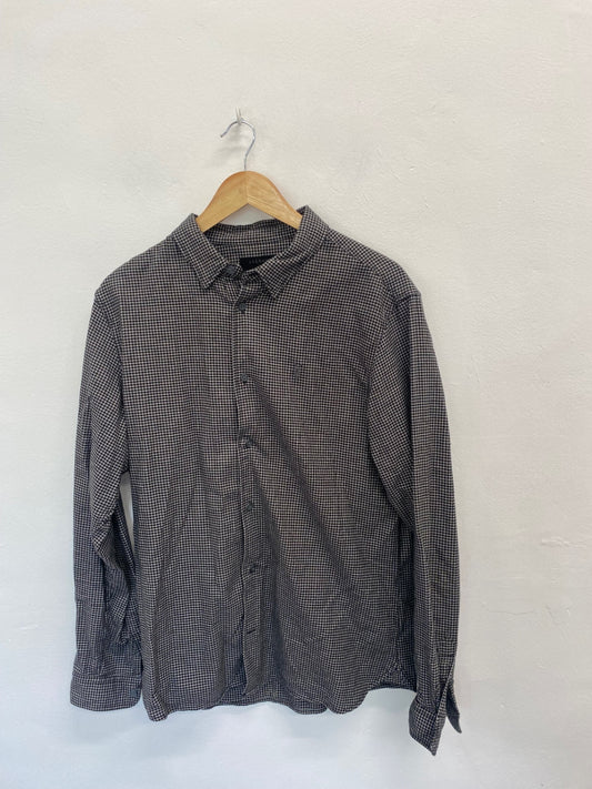 Fabulous ALLSAINTS Shirt UK L Black checked Cotton KS002