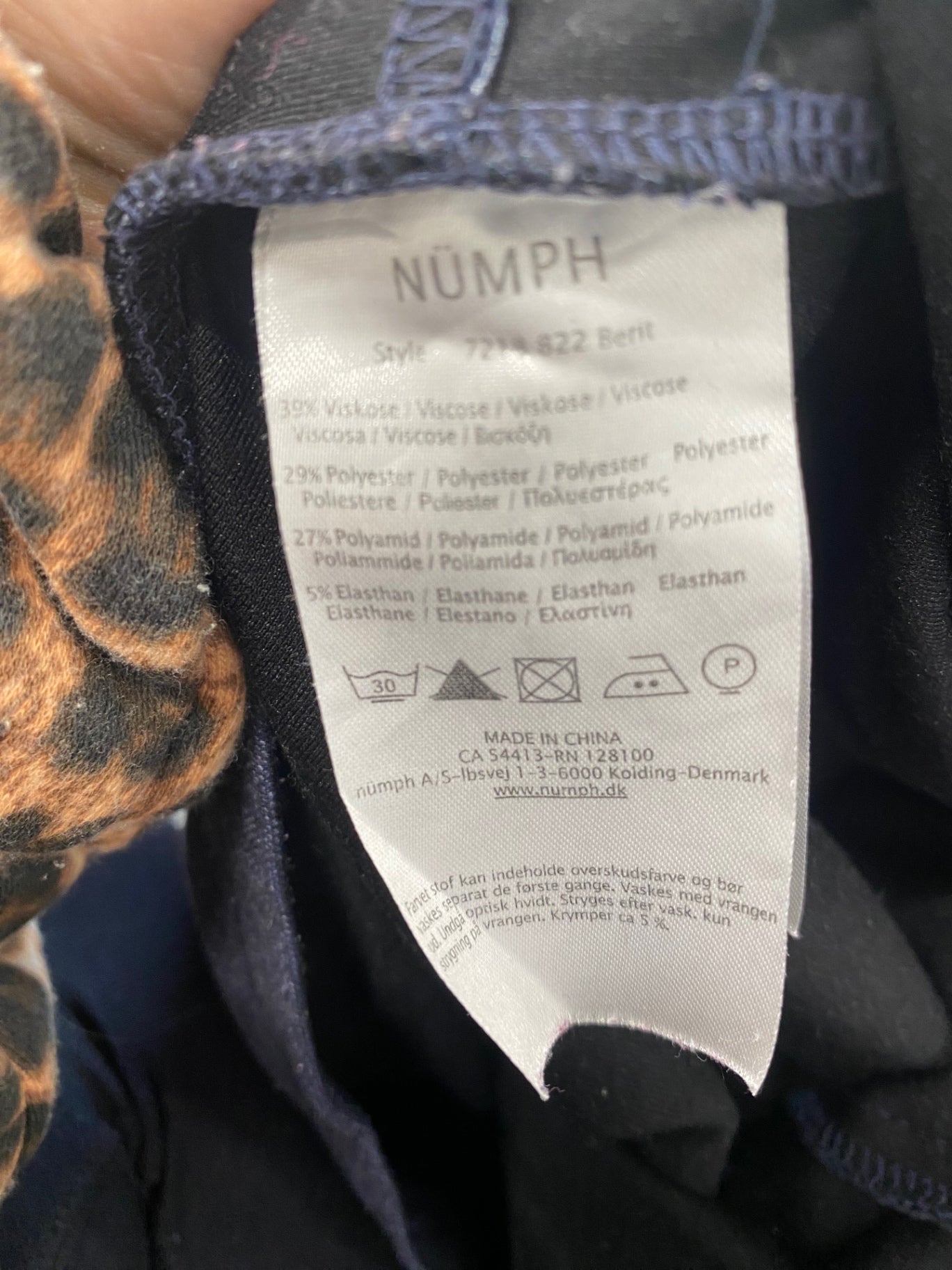 Fabulous Numph Dress UK M Dark Blue midi SC007