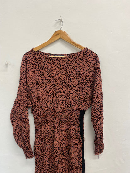 Fabulous Marks & Spencer Dress UK10 Mauve leopard SC007