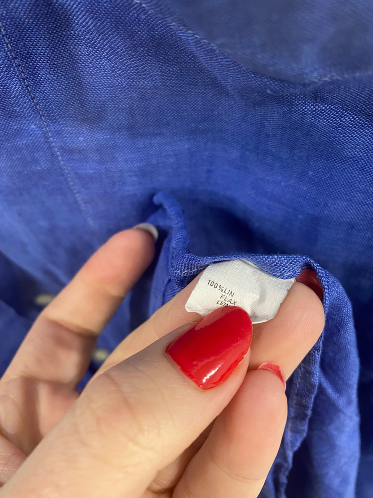 Fabulous Harryland Blue Linen Oversize Shirt UK XXL DC433