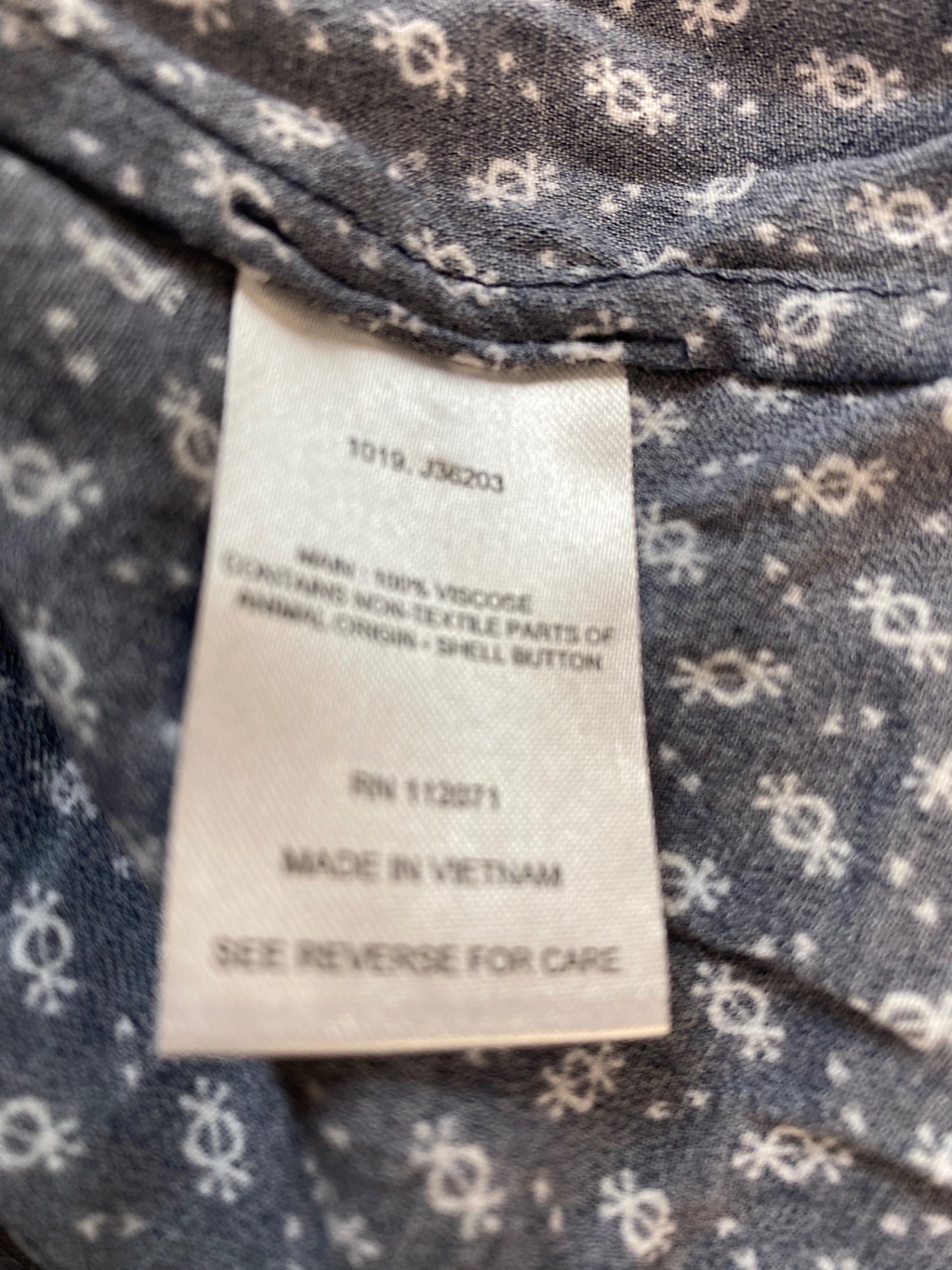 Fabulous Jigsaw Smock swing patterned Dress UK12 Navy Classic DC433