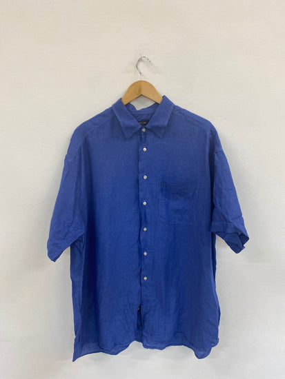 Fabulous Harryland Blue Linen Oversize Shirt UK XXL DC433