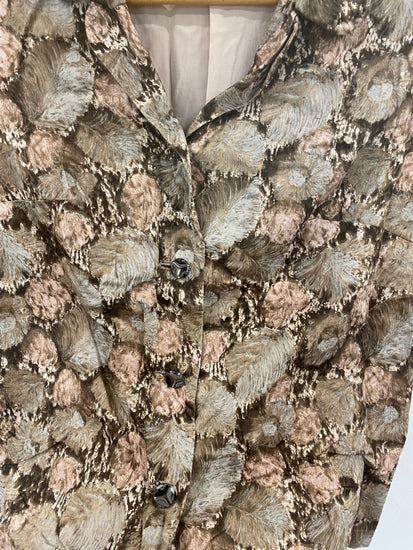 Fabulous Unbranded Vintage Feather Artsy Blouse UK16 DC433