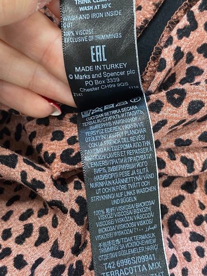 Fabulous Marks & Spencer Dress UK10 Mauve leopard SC007