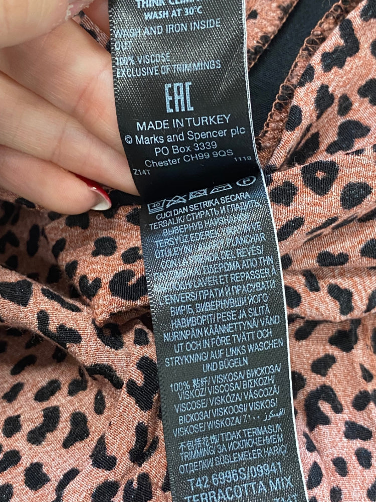 Fabulous Marks & Spencer Dress UK10 Mauve leopard SC007