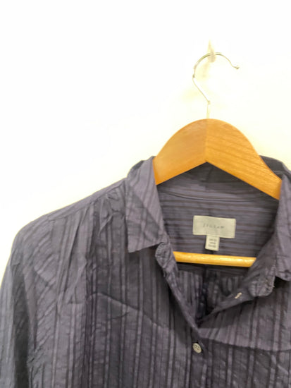 Fabulous Jigsaw Shirt UK12 Blue mesh striped DC433